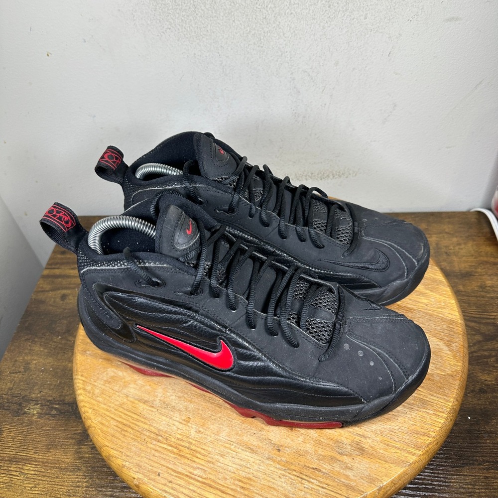 Nike Air Total Max Uptempo Black Varsity Red 366724-061 Mens 9.5 2009 Retro